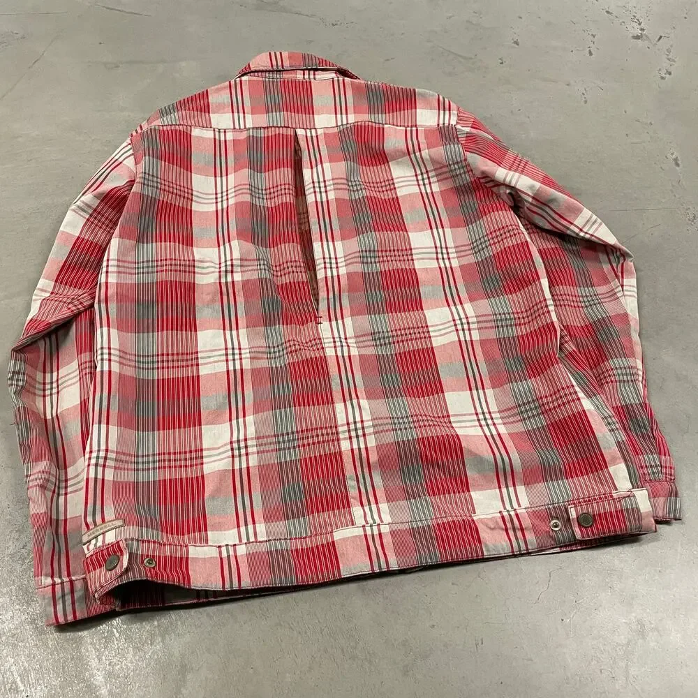 vintage y2k merrell flannel zip up jacket